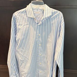 Brooks Brothers Light Blue and White Striped Dress Shirt